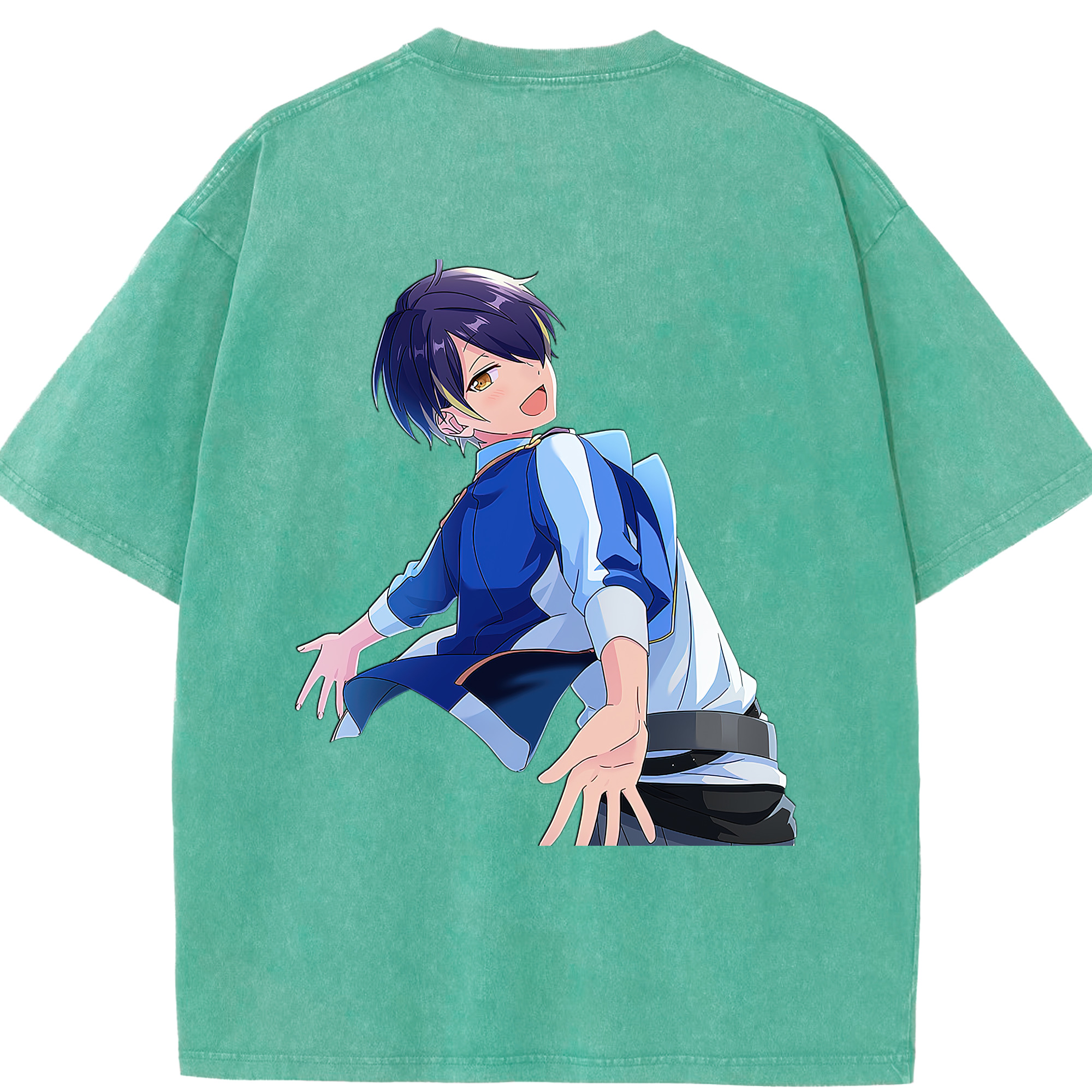 （画像用） あんさんぶるスターズ! Ensemble Stars 綿100% ヴィンテージ風 半袖Tシャツ（背面プリント）